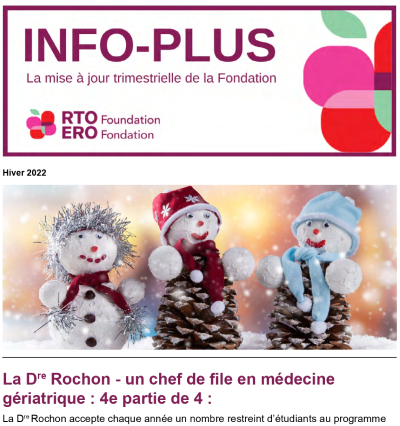 La Dre Rochon – un chef de file en médecine gériatrique : 4e partie de 4