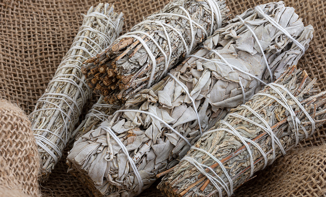 pile of sage bundles