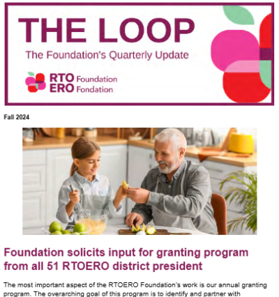 Foundation Solicits Input For Granting Program From All 51 RTOERO District President