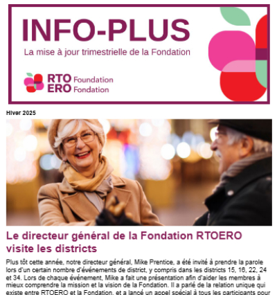 Le directeur général de la Fondation RTOERO visite les districts